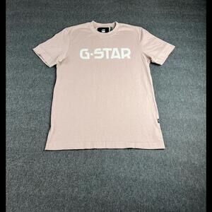G-Star Raw Dirty Pink Mens T-Shirt Sz Large‎